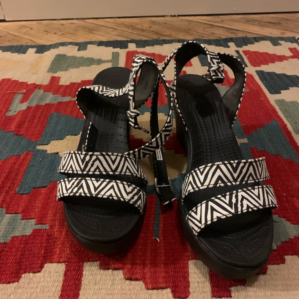 Crocs ankle strap wedge